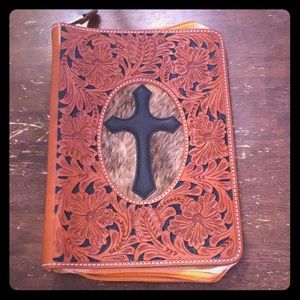 Genuine leather bible cover